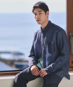 green label relaxing / グリーンレーベル リラクシング シャツ・ブラウス | ナイロン シアー リップストップ 長袖 ジャストルーズ シャツ