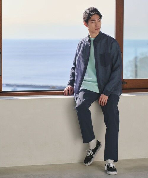 green label relaxing / グリーンレーベル リラクシング シャツ・ブラウス | ナイロン シアー リップストップ 長袖 ジャストルーズ シャツ | 詳細19