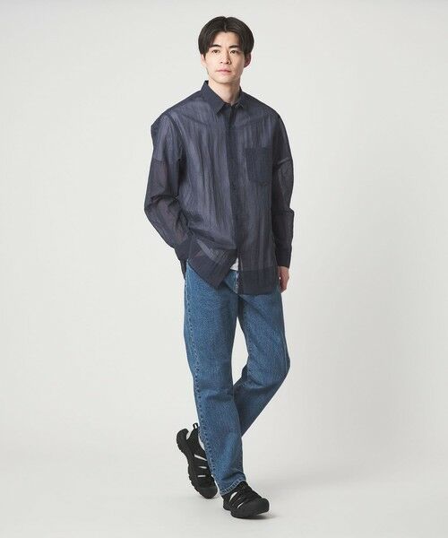 green label relaxing / グリーンレーベル リラクシング シャツ・ブラウス | ナイロン シアー リップストップ 長袖 ジャストルーズ シャツ | 詳細24