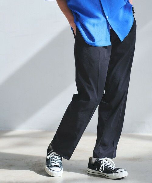 green label relaxing / グリーンレーベル リラクシング その他パンツ | ストレッチ サッカー イージー パンツ W3 -ストレッチ-（NAVY）