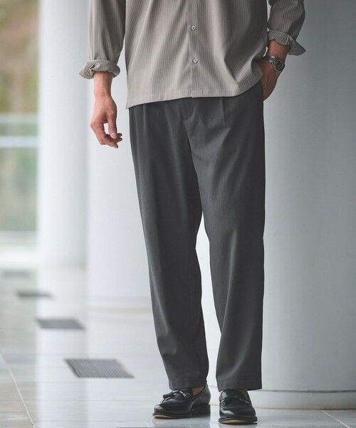 green label relaxing / グリーンレーベル リラクシング その他パンツ | 【WEB限定】JUST fit エアリーカルゼ 1P イージーパンツ-2WAYストレッチ・吸水速乾-(DK.GRAY)