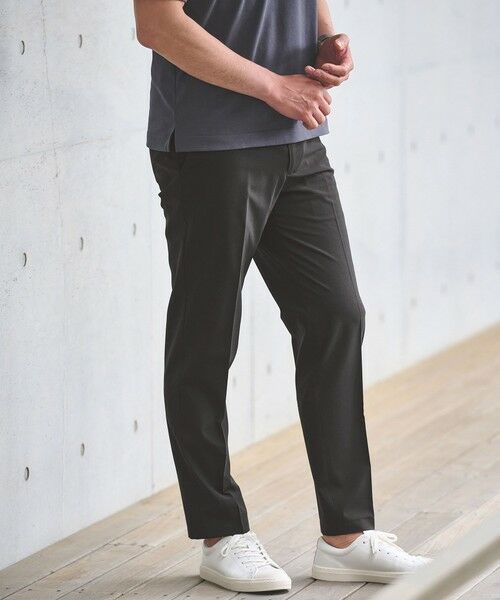 green label relaxing / グリーンレーベル リラクシング スラックス・ドレスパンツ | 【WEB限定】JUST fit トロピカル イージー スラックス -2WAYストレッチ-（BLACK）