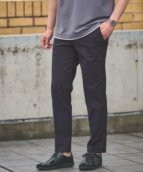green label relaxing / グリーンレーベル リラクシング スラックス・ドレスパンツ | 【WEB限定】JUST fit トロピカル イージー スラックス -2WAYストレッチ-（NAVY）