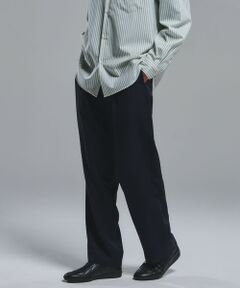 green label relaxing / グリーンレーベル リラクシング スラックス・ドレスパンツ | FINE BASIC トリアセテート ウール  2P ワイド スラックス パンツ W4