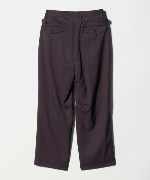 green label relaxing / グリーンレーベル リラクシング スラックス・ドレスパンツ | FINE BASIC トリアセテート ウール  2P ワイド スラックス パンツ W4 | 詳細1