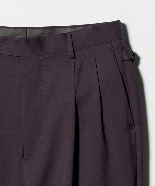 green label relaxing / グリーンレーベル リラクシング スラックス・ドレスパンツ | FINE BASIC トリアセテート ウール  2P ワイド スラックス パンツ W4 | 詳細2