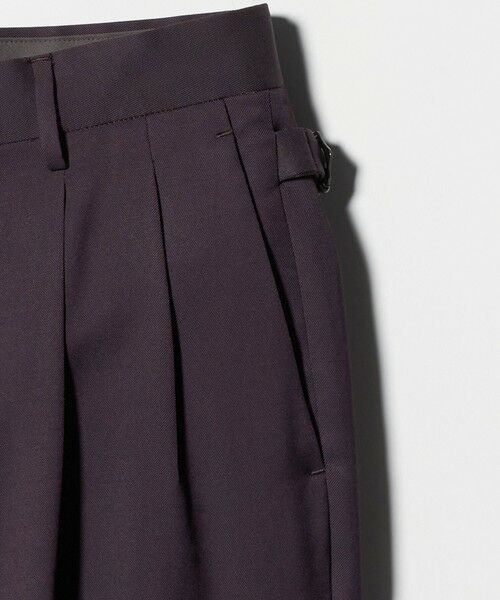 green label relaxing / グリーンレーベル リラクシング スラックス・ドレスパンツ | FINE BASIC トリアセテート ウール  2P ワイド スラックス パンツ W4 | 詳細3