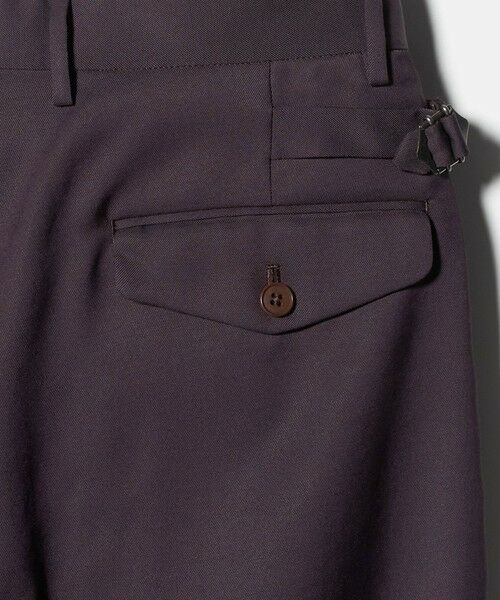 green label relaxing / グリーンレーベル リラクシング スラックス・ドレスパンツ | FINE BASIC トリアセテート ウール  2P ワイド スラックス パンツ W4 | 詳細4