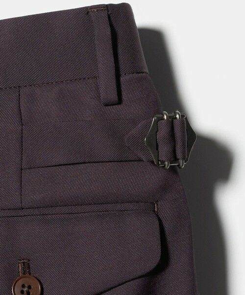 green label relaxing / グリーンレーベル リラクシング スラックス・ドレスパンツ | FINE BASIC トリアセテート ウール  2P ワイド スラックス パンツ W4 | 詳細5