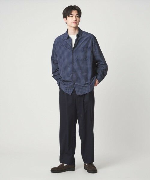 green label relaxing / グリーンレーベル リラクシング スラックス・ドレスパンツ | FINE BASIC トリアセテート ウール  2P ワイド スラックス パンツ W4 | 詳細18