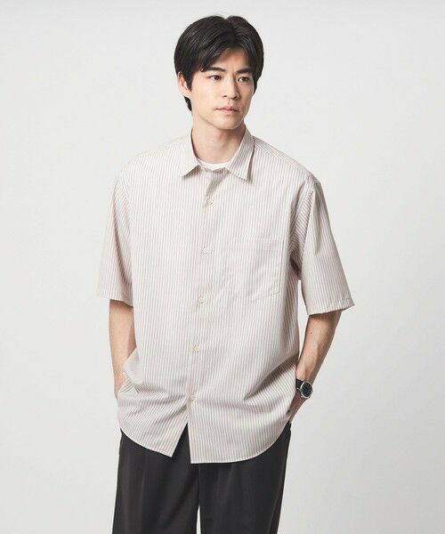 green label relaxing / グリーンレーベル リラクシング シャツ・ブラウス | ウォッシャブルトロ パターン ジャスト ルーズ 半袖 シャツ -ウォッシャブル・ストレッチ- | 詳細2