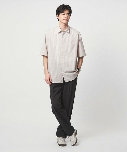 green label relaxing / グリーンレーベル リラクシング シャツ・ブラウス | ウォッシャブルトロ パターン ジャスト ルーズ 半袖 シャツ -ウォッシャブル・ストレッチ- | 詳細3