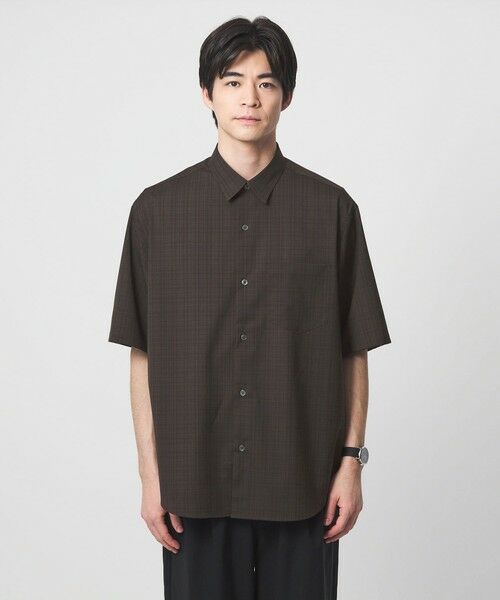 green label relaxing / グリーンレーベル リラクシング シャツ・ブラウス | ウォッシャブルトロ パターン ジャスト ルーズ 半袖 シャツ -ウォッシャブル・ストレッチ- | 詳細8