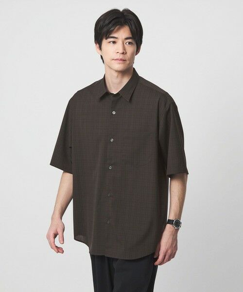 green label relaxing / グリーンレーベル リラクシング シャツ・ブラウス | ウォッシャブルトロ パターン ジャスト ルーズ 半袖 シャツ -ウォッシャブル・ストレッチ- | 詳細6