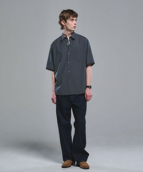 green label relaxing / グリーンレーベル リラクシング シャツ・ブラウス | ウォッシャブルトロ パターン ジャスト ルーズ 半袖 シャツ -ウォッシャブル・ストレッチ- | 詳細16