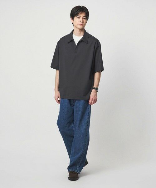 green label relaxing / グリーンレーベル リラクシング シャツ・ブラウス | ウォッシャブルトロ スキッパー 半袖 シャツ プルオーバー -ウォッシャブル・ストレッチ- | 詳細5