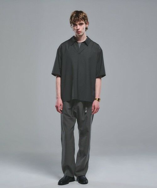 green label relaxing / グリーンレーベル リラクシング シャツ・ブラウス | ウォッシャブルトロ スキッパー 半袖 シャツ プルオーバー -ウォッシャブル・ストレッチ- | 詳細3