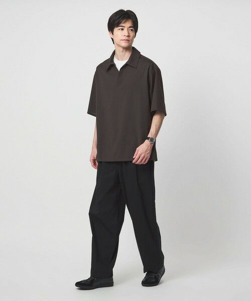 green label relaxing / グリーンレーベル リラクシング シャツ・ブラウス | ウォッシャブルトロ スキッパー 半袖 シャツ プルオーバー -ウォッシャブル・ストレッチ- | 詳細9