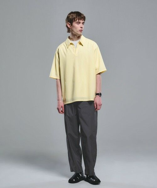 green label relaxing / グリーンレーベル リラクシング シャツ・ブラウス | ウォッシャブルトロ スキッパー 半袖 シャツ プルオーバー -ウォッシャブル・ストレッチ- | 詳細11