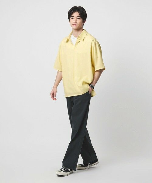 green label relaxing / グリーンレーベル リラクシング シャツ・ブラウス | ウォッシャブルトロ スキッパー 半袖 シャツ プルオーバー -ウォッシャブル・ストレッチ- | 詳細15