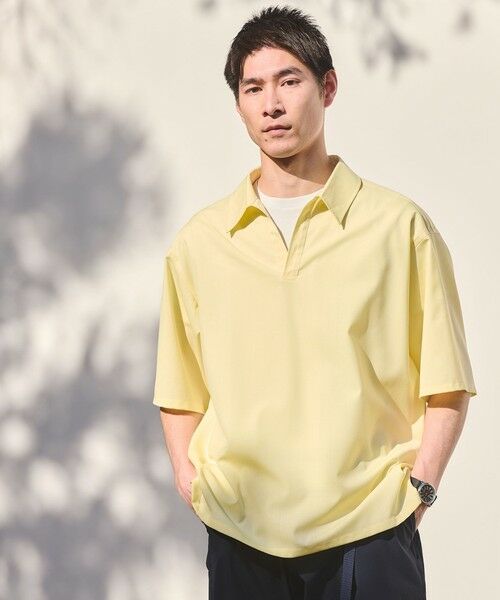 green label relaxing / グリーンレーベル リラクシング シャツ・ブラウス | ウォッシャブルトロ スキッパー 半袖 シャツ プルオーバー -ウォッシャブル・ストレッチ- | 詳細12