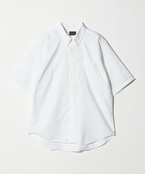 green label relaxing / グリーンレーベル リラクシング シャツ・ブラウス | W/R オックス ボタンダウン 半袖 シャツ(WHITE)