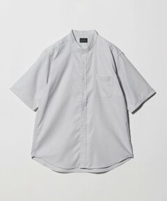 green label relaxing / グリーンレーベル リラクシング シャツ・ブラウス | W/R オックスフォード ストライプ バンドカラー 半袖 シャツ