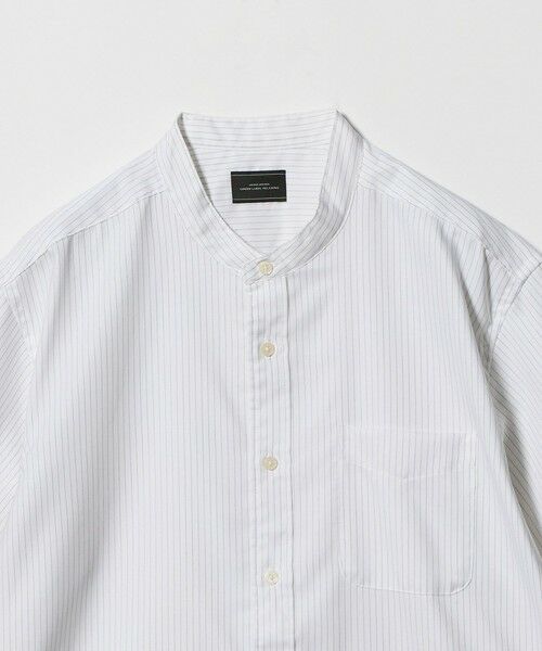 green label relaxing / グリーンレーベル リラクシング シャツ・ブラウス | W/R オックスフォード ストライプ バンドカラー 半袖 シャツ | 詳細3