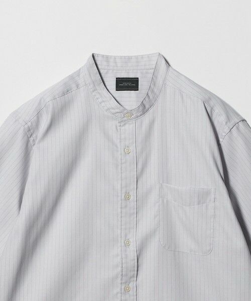 green label relaxing / グリーンレーベル リラクシング シャツ・ブラウス | W/R オックスフォード ストライプ バンドカラー 半袖 シャツ | 詳細5