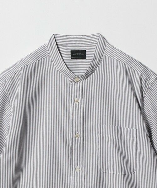 green label relaxing / グリーンレーベル リラクシング シャツ・ブラウス | W/R オックスフォード ストライプ バンドカラー 半袖 シャツ | 詳細9