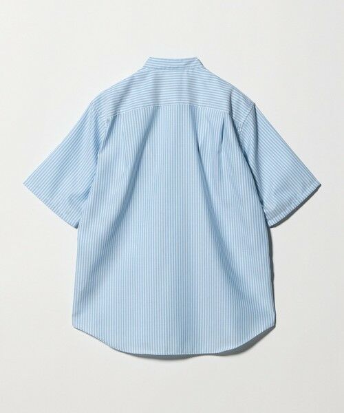 green label relaxing / グリーンレーベル リラクシング シャツ・ブラウス | W/R オックスフォード ストライプ バンドカラー 半袖 シャツ | 詳細13