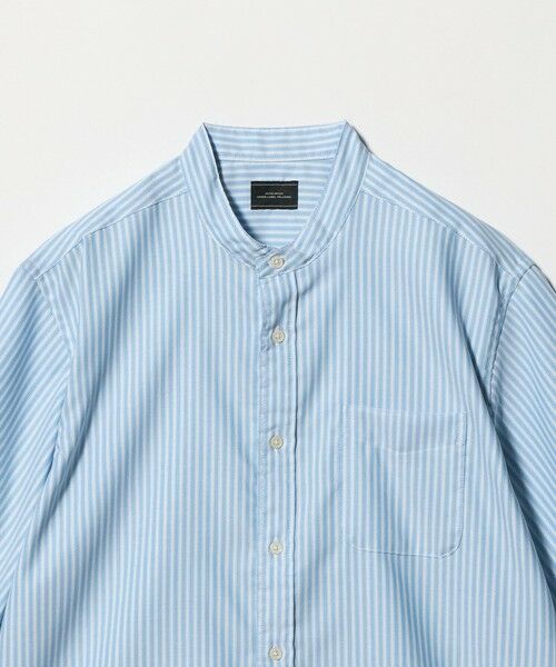 green label relaxing / グリーンレーベル リラクシング シャツ・ブラウス | W/R オックスフォード ストライプ バンドカラー 半袖 シャツ | 詳細14