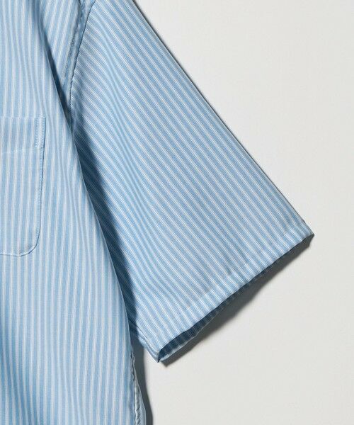 green label relaxing / グリーンレーベル リラクシング シャツ・ブラウス | W/R オックスフォード ストライプ バンドカラー 半袖 シャツ | 詳細15