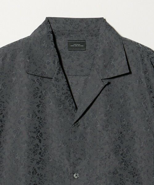 green label relaxing / グリーンレーベル リラクシング シャツ・ブラウス | リネンライク ジャガード オープンカラー 半袖 シャツ | 詳細1