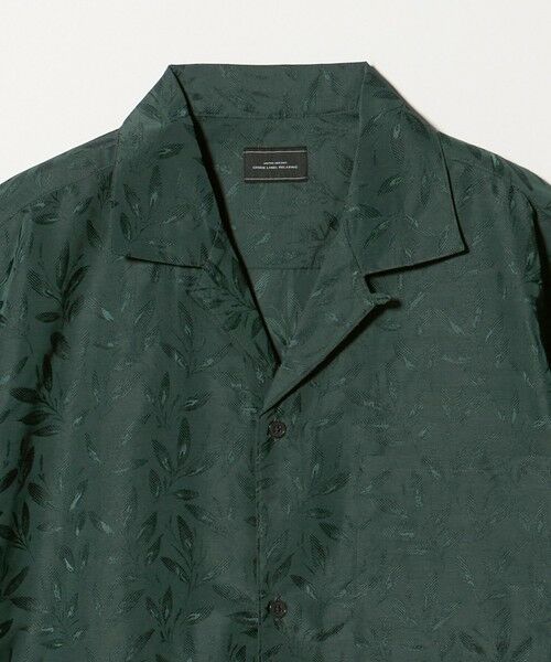 green label relaxing / グリーンレーベル リラクシング シャツ・ブラウス | リネンライク ジャガード オープンカラー 半袖 シャツ | 詳細7