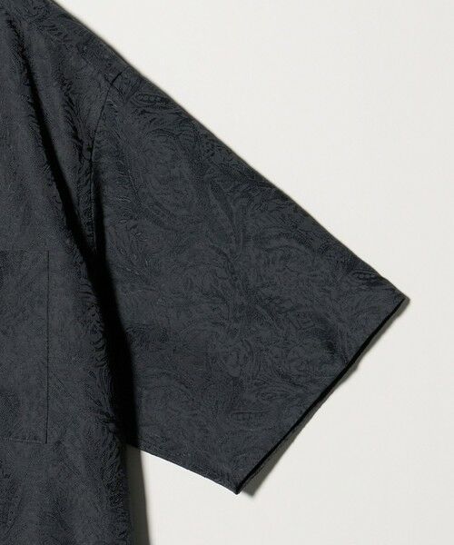 green label relaxing / グリーンレーベル リラクシング シャツ・ブラウス | リネンライク ジャガード オープンカラー 半袖 シャツ | 詳細15