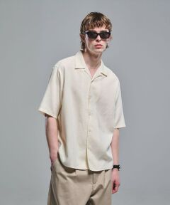 green label relaxing / グリーンレーベル リラクシング シャツ・ブラウス | リネン ポプリン オープンカラー 半袖 シャツ
