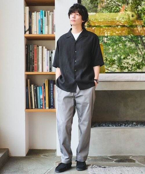 green label relaxing / グリーンレーベル リラクシング シャツ・ブラウス | リネン ポプリン オープンカラー 半袖 シャツ | 詳細7