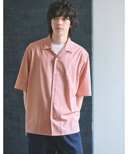 green label relaxing / グリーンレーベル リラクシング シャツ・ブラウス | ウォッシャブルトロ オープンカラー シャツ -ストレッチ- | 詳細10