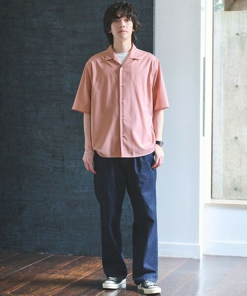 green label relaxing / グリーンレーベル リラクシング シャツ・ブラウス | ウォッシャブルトロ オープンカラー シャツ -ストレッチ- | 詳細11