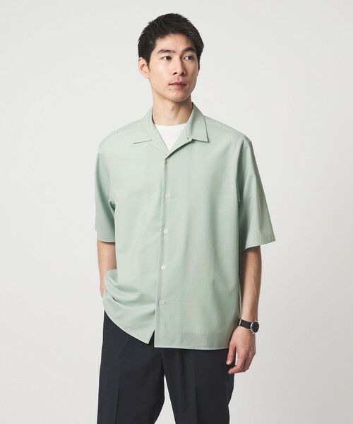 green label relaxing / グリーンレーベル リラクシング シャツ・ブラウス | ウォッシャブルトロ オープンカラー シャツ -ストレッチ- | 詳細16