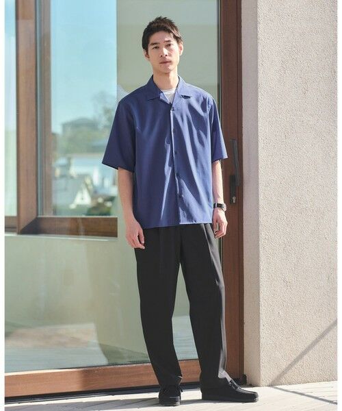 green label relaxing / グリーンレーベル リラクシング シャツ・ブラウス | ウォッシャブルトロ オープンカラー シャツ -ストレッチ- | 詳細18