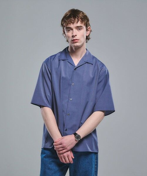 green label relaxing / グリーンレーベル リラクシング シャツ・ブラウス | ウォッシャブルトロ オープンカラー シャツ -ストレッチ- | 詳細19
