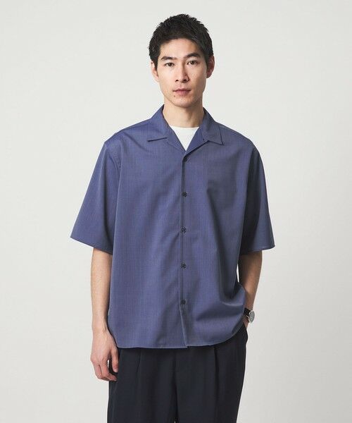 green label relaxing / グリーンレーベル リラクシング シャツ・ブラウス | ウォッシャブルトロ オープンカラー シャツ -ストレッチ- | 詳細21