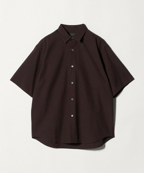 green label relaxing / グリーンレーベル リラクシング シャツ・ブラウス | FINE BASIC スビン オックスフォード ジャストルーズ 半袖 シャツ（DK.BROWN）