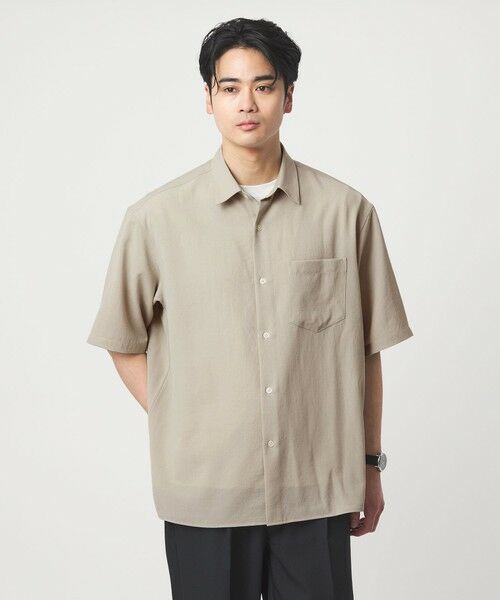 green label relaxing / グリーンレーベル リラクシング シャツ・ブラウス | ワッシャー ポプリン ボックスシルエット 半袖 シャツ | 詳細3