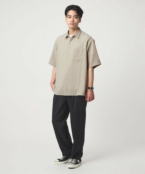green label relaxing / グリーンレーベル リラクシング シャツ・ブラウス | ワッシャー ポプリン ボックスシルエット 半袖 シャツ | 詳細4