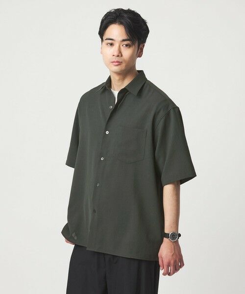 green label relaxing / グリーンレーベル リラクシング シャツ・ブラウス | ワッシャー ポプリン ボックスシルエット 半袖 シャツ | 詳細7