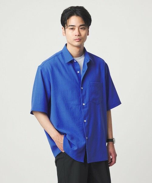 green label relaxing / グリーンレーベル リラクシング シャツ・ブラウス | ワッシャー ポプリン ボックスシルエット 半袖 シャツ | 詳細11