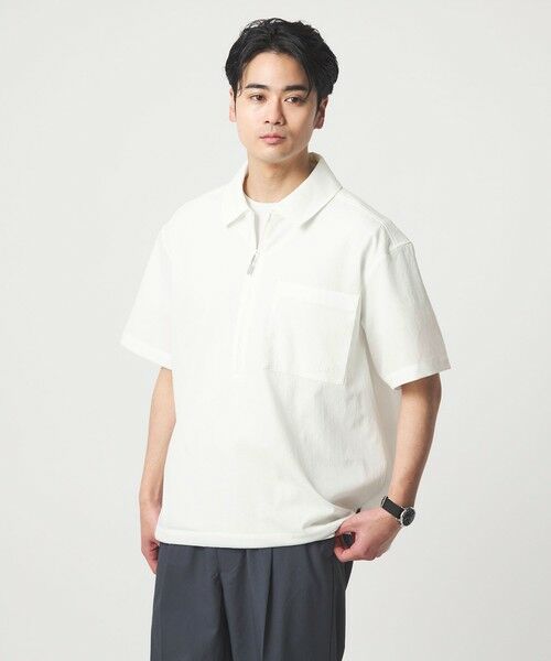 green label relaxing / グリーンレーベル リラクシング シャツ・ブラウス | 【別注】＜Marmot＞ハーフジップ 半袖 シャツ -はっ水- | 詳細3